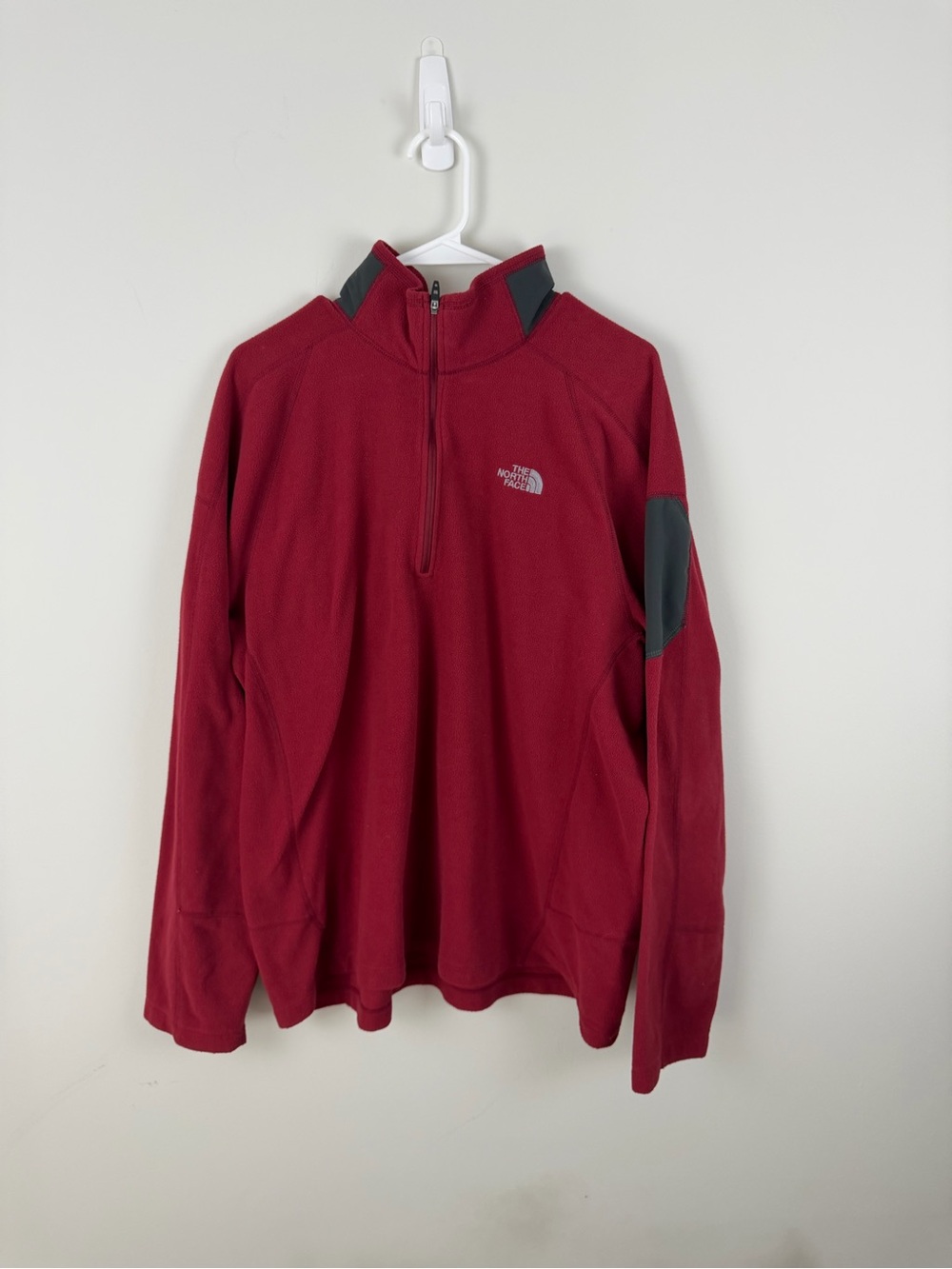 The North Face Men's Quarter-Zip Fleece Jacket - Burgundy